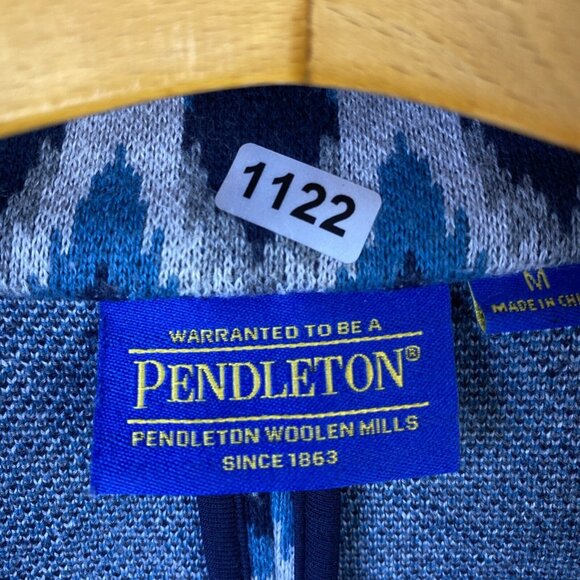 Pendleton Blazer Women's Medium Grandma Core Cotton Jacket‎ Argyle Diamond Blue - Picture 2 of 13